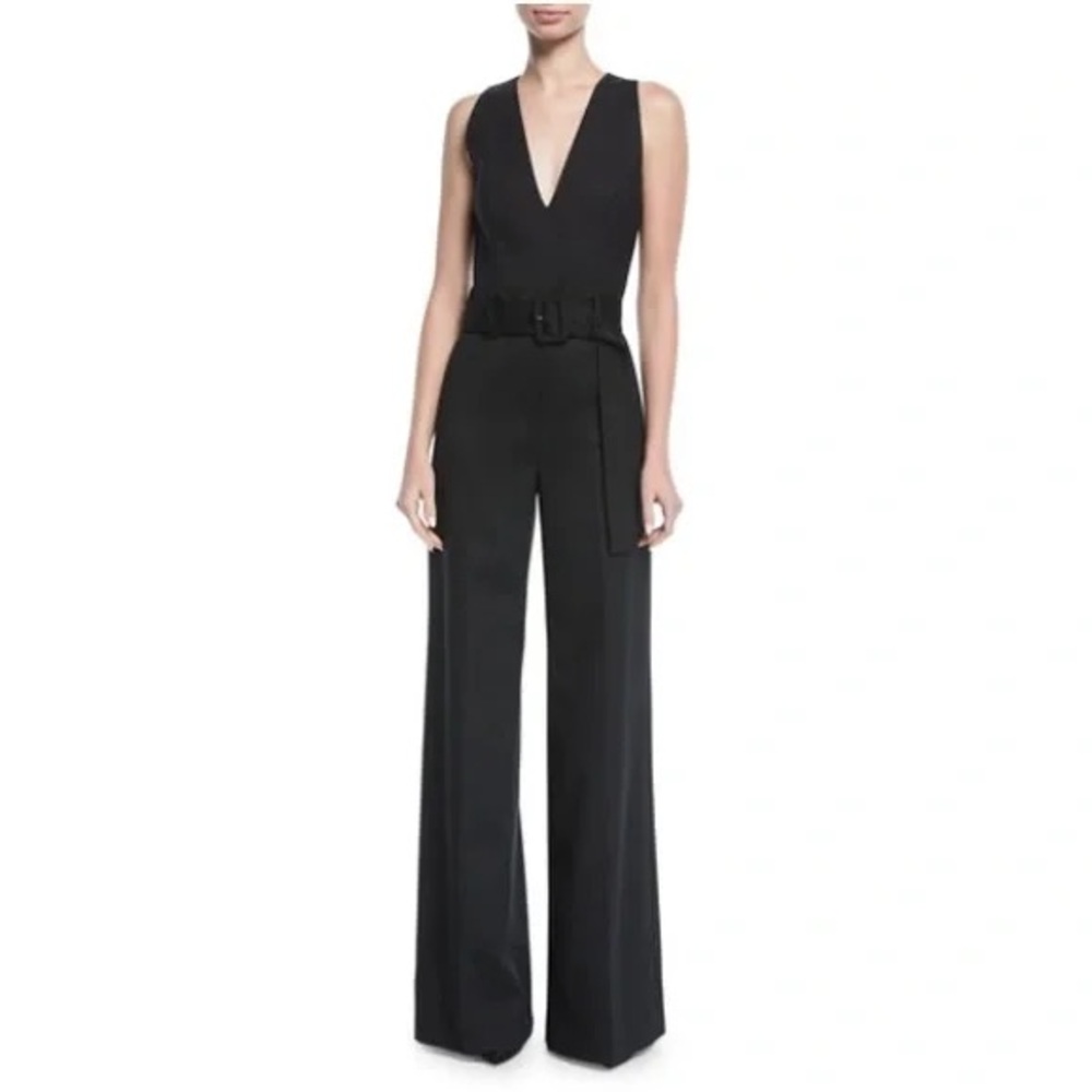 Theory Tux Wool Black Sleeveless Jumpsuit NWT Size 10